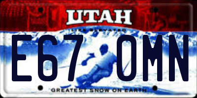 UT license plate E670MN