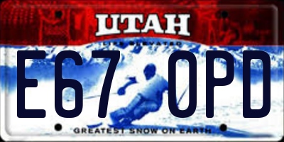UT license plate E670PD
