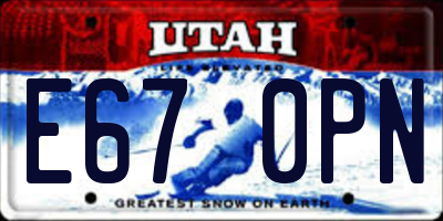 UT license plate E670PN