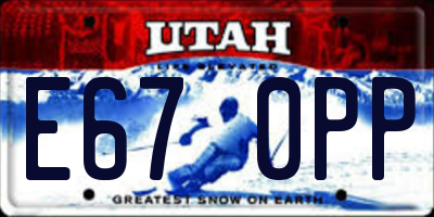 UT license plate E670PP
