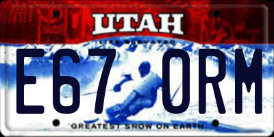 UT license plate E670RM