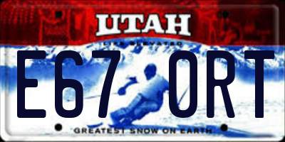 UT license plate E670RT