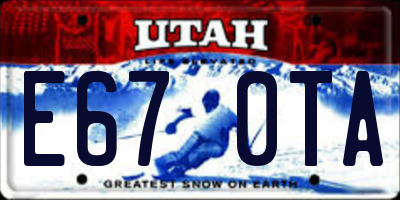 UT license plate E670TA