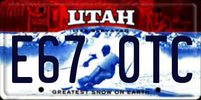 UT license plate E670TC