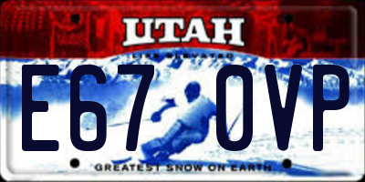 UT license plate E670VP