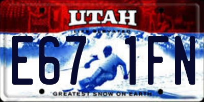 UT license plate E671FN