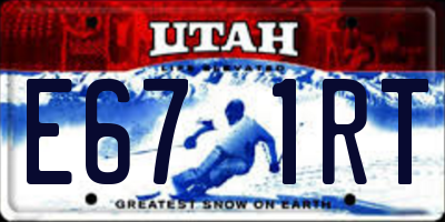 UT license plate E671RT