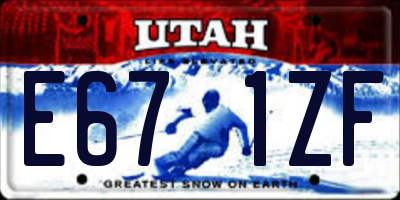 UT license plate E671ZF