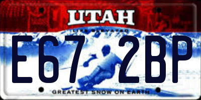UT license plate E672BP