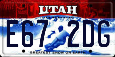 UT license plate E672DG