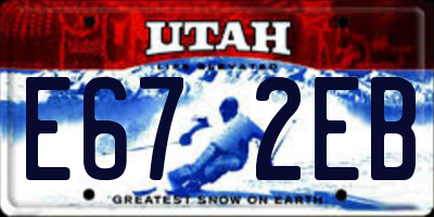 UT license plate E672EB