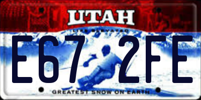 UT license plate E672FE