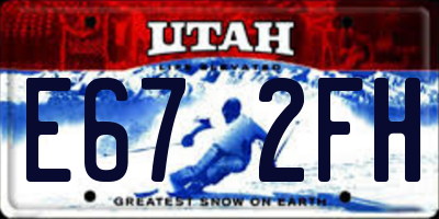 UT license plate E672FH