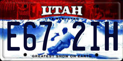 UT license plate E672IH