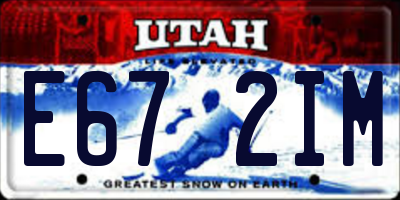 UT license plate E672IM