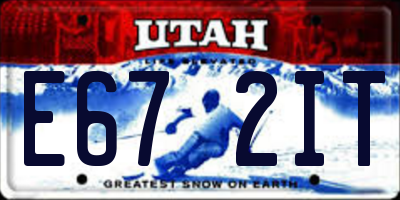 UT license plate E672IT