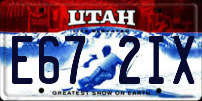 UT license plate E672IX