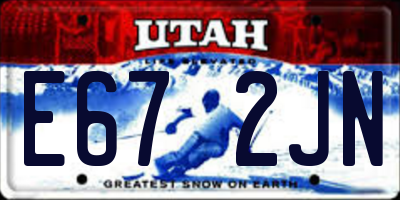 UT license plate E672JN