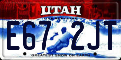 UT license plate E672JT