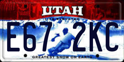 UT license plate E672KC