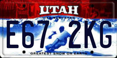 UT license plate E672KG