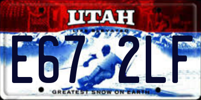 UT license plate E672LF