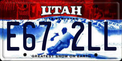 UT license plate E672LL