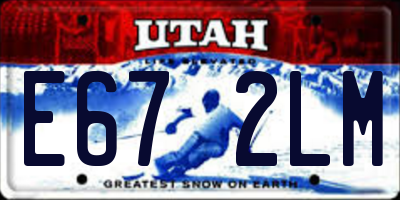 UT license plate E672LM