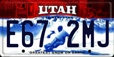 UT license plate E672MJ