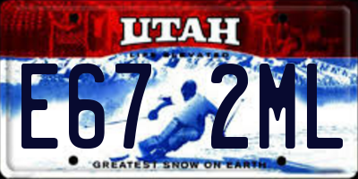 UT license plate E672ML