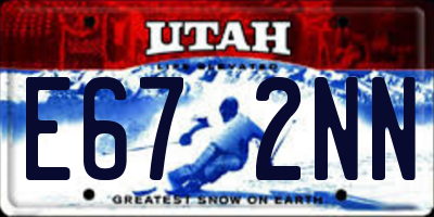 UT license plate E672NN