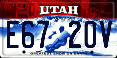 UT license plate E672OV