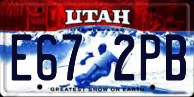 UT license plate E672PB