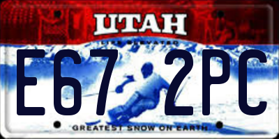 UT license plate E672PC