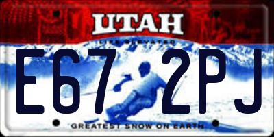 UT license plate E672PJ