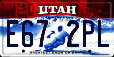 UT license plate E672PL