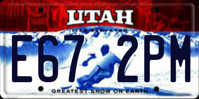 UT license plate E672PM