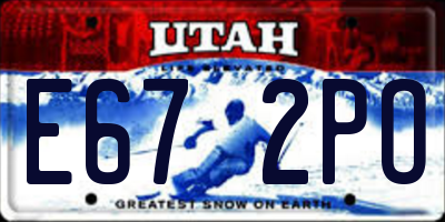 UT license plate E672PO