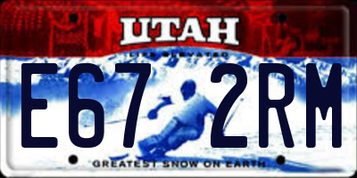 UT license plate E672RM