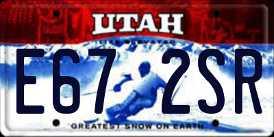 UT license plate E672SR