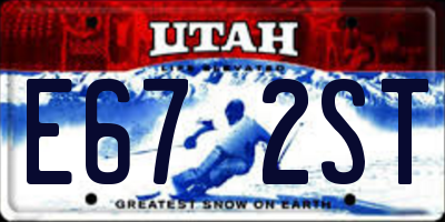 UT license plate E672ST