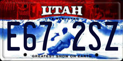 UT license plate E672SZ