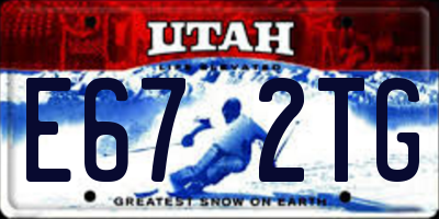 UT license plate E672TG