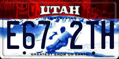 UT license plate E672TH