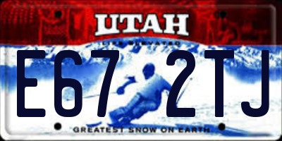 UT license plate E672TJ