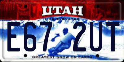 UT license plate E672UT