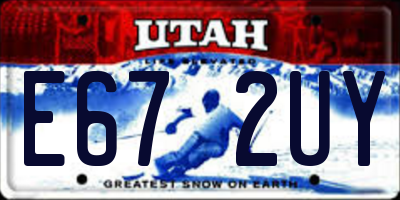 UT license plate E672UY