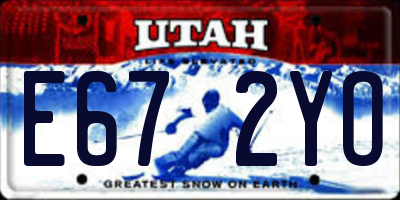 UT license plate E672YO