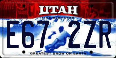 UT license plate E672ZR
