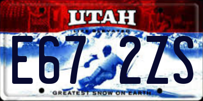 UT license plate E672ZS